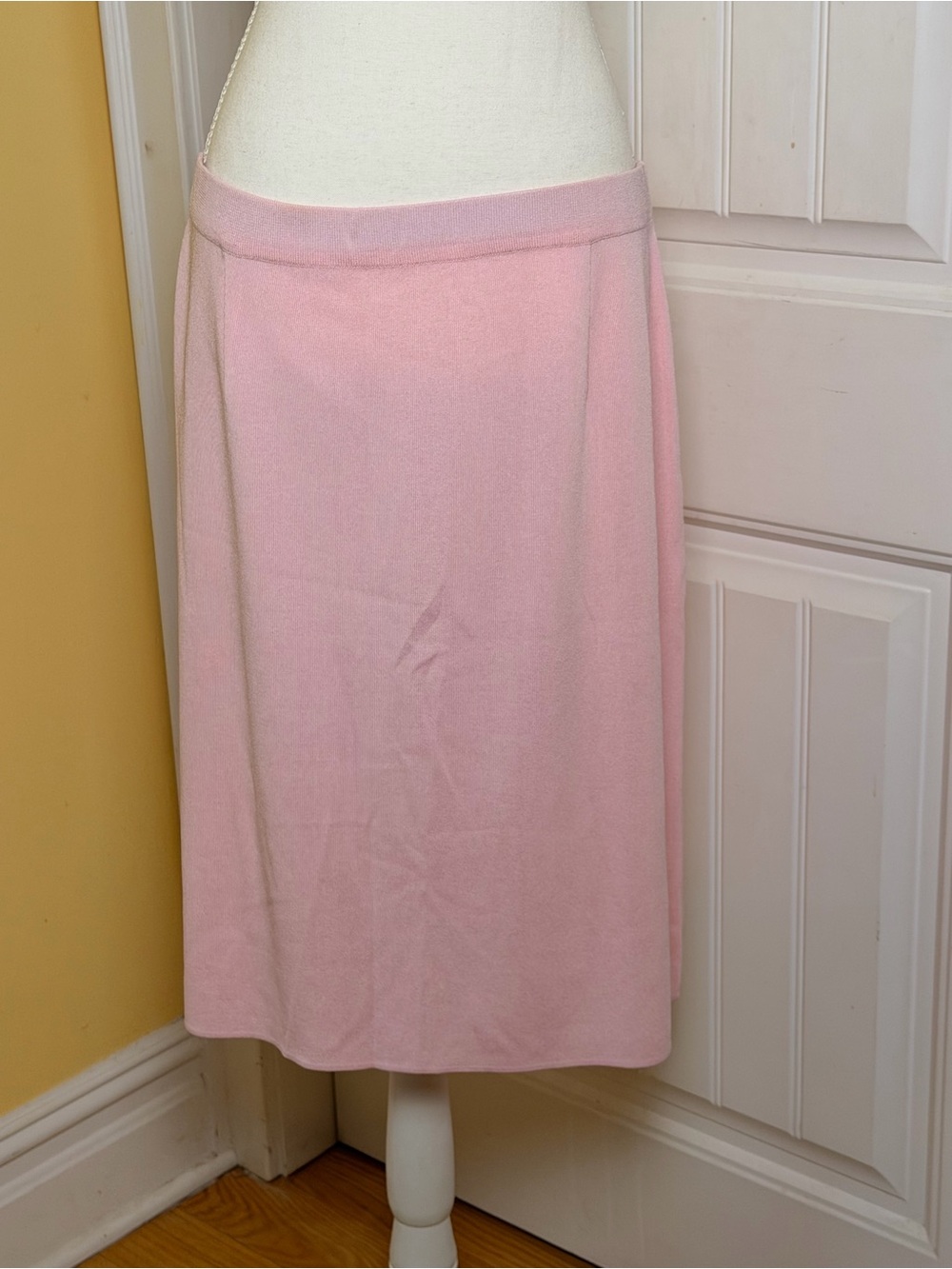 Misook Light Pink Midi Knit Skirt